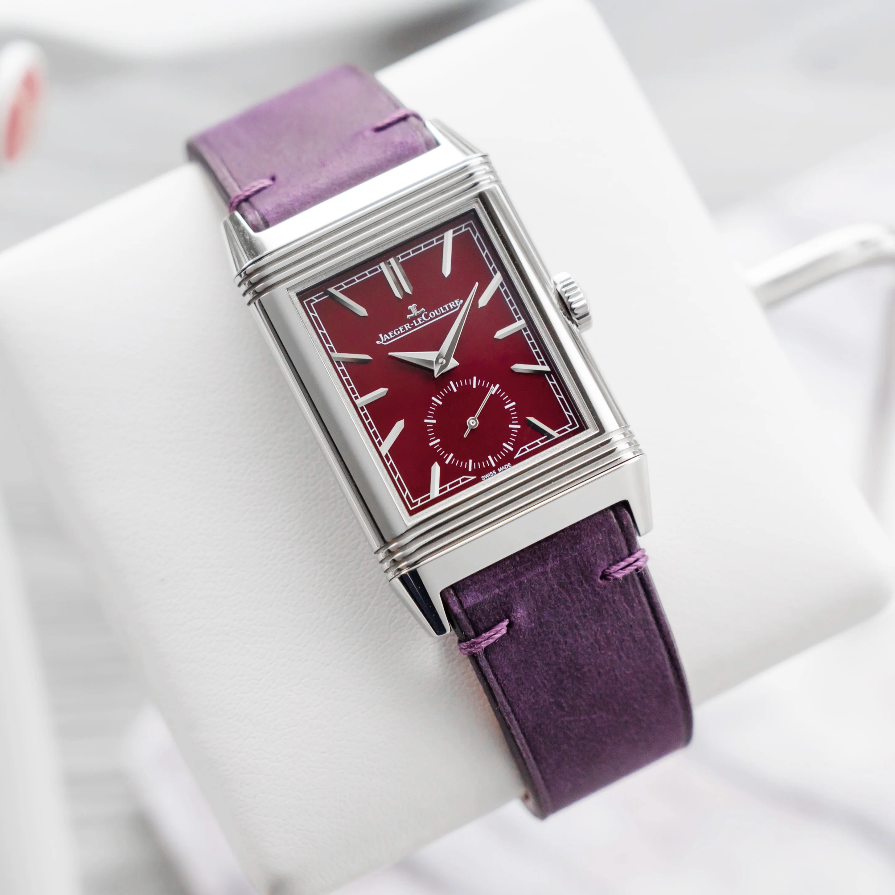Overstock: Purple Crazy Horse Side-Stitch Strap - Image 2