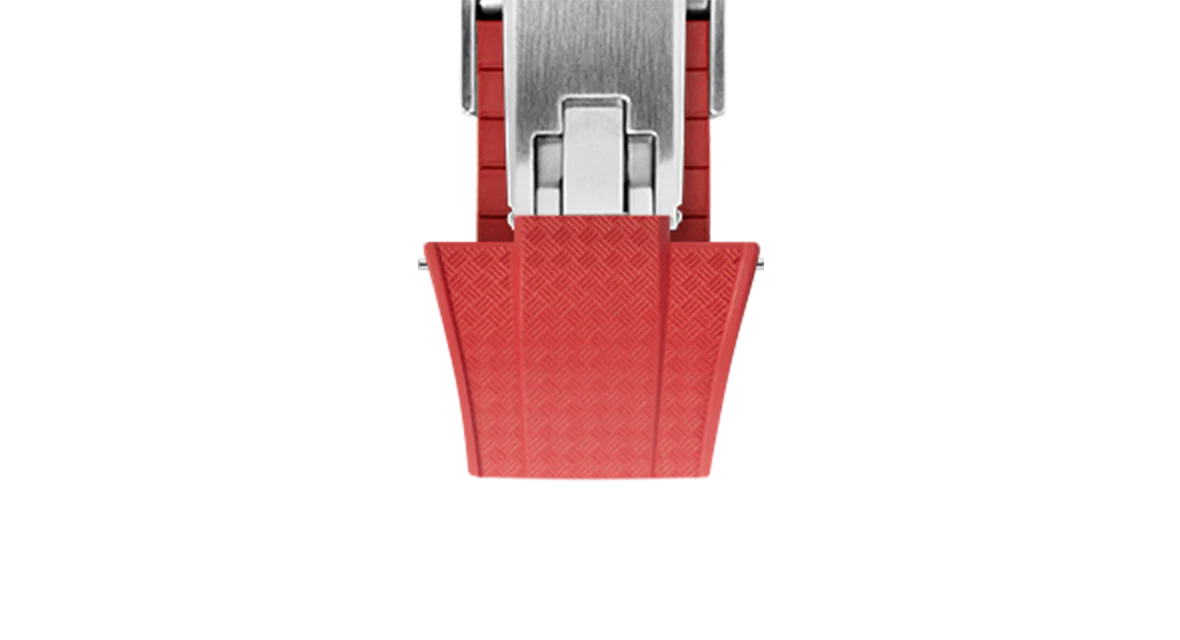 Red CTS Rubber Strap for Tissot PRX - Image 8