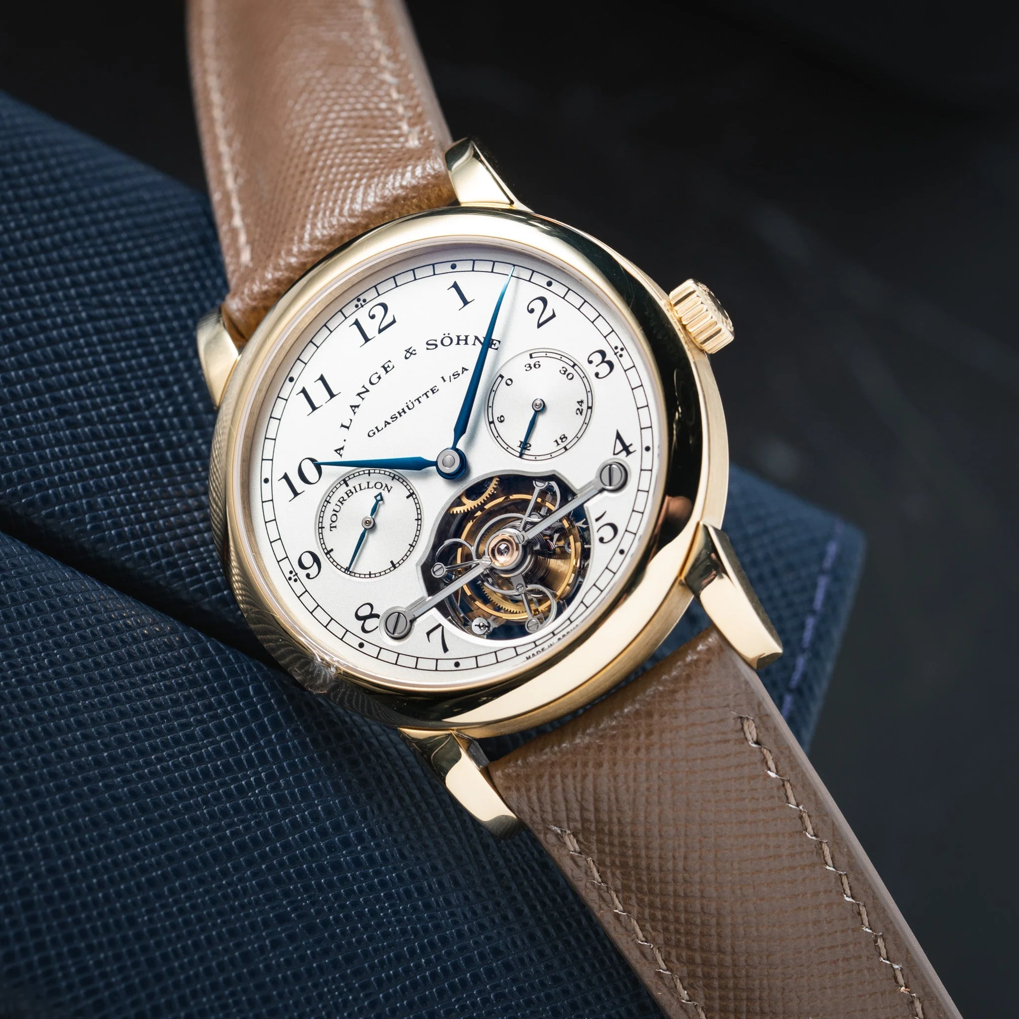 Taupe Saffiano Signature (Curved) Strap - Image 2