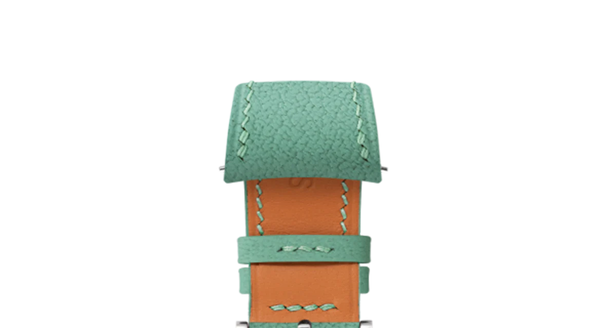 Overstock: Turquoise Chevre Slim (Curved) Strap - Image 4