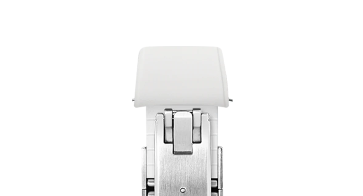 White Curved CTS Rubber Strap - Image 10