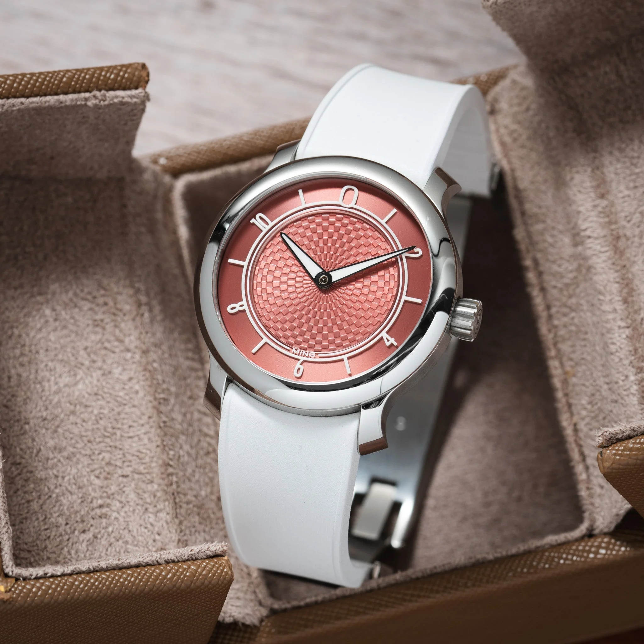 White Curved CTS Rubber Strap - Image 6