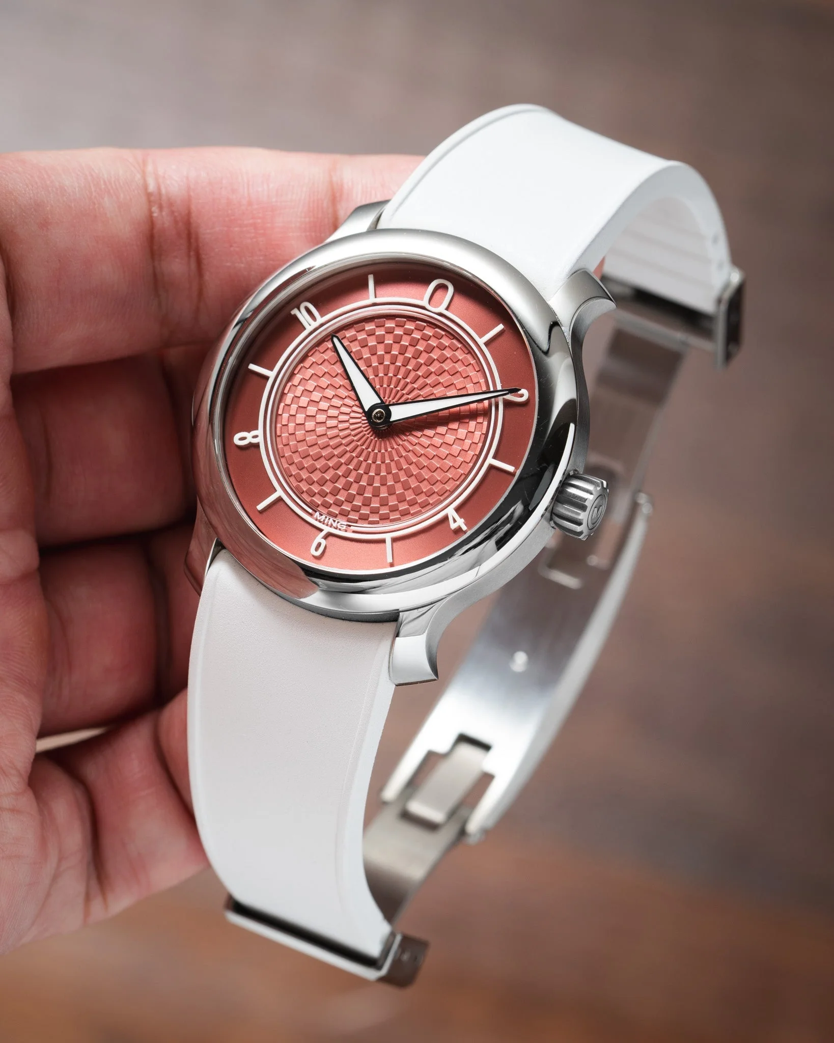 White Curved CTS Rubber Strap - Image 7