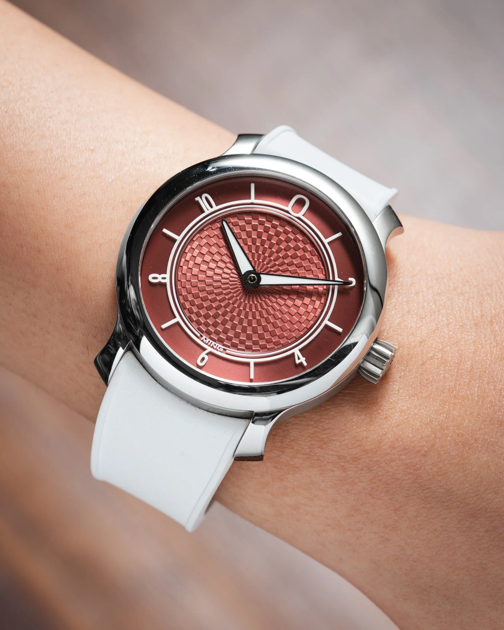 White Curved CTS Rubber Strap - Image 8