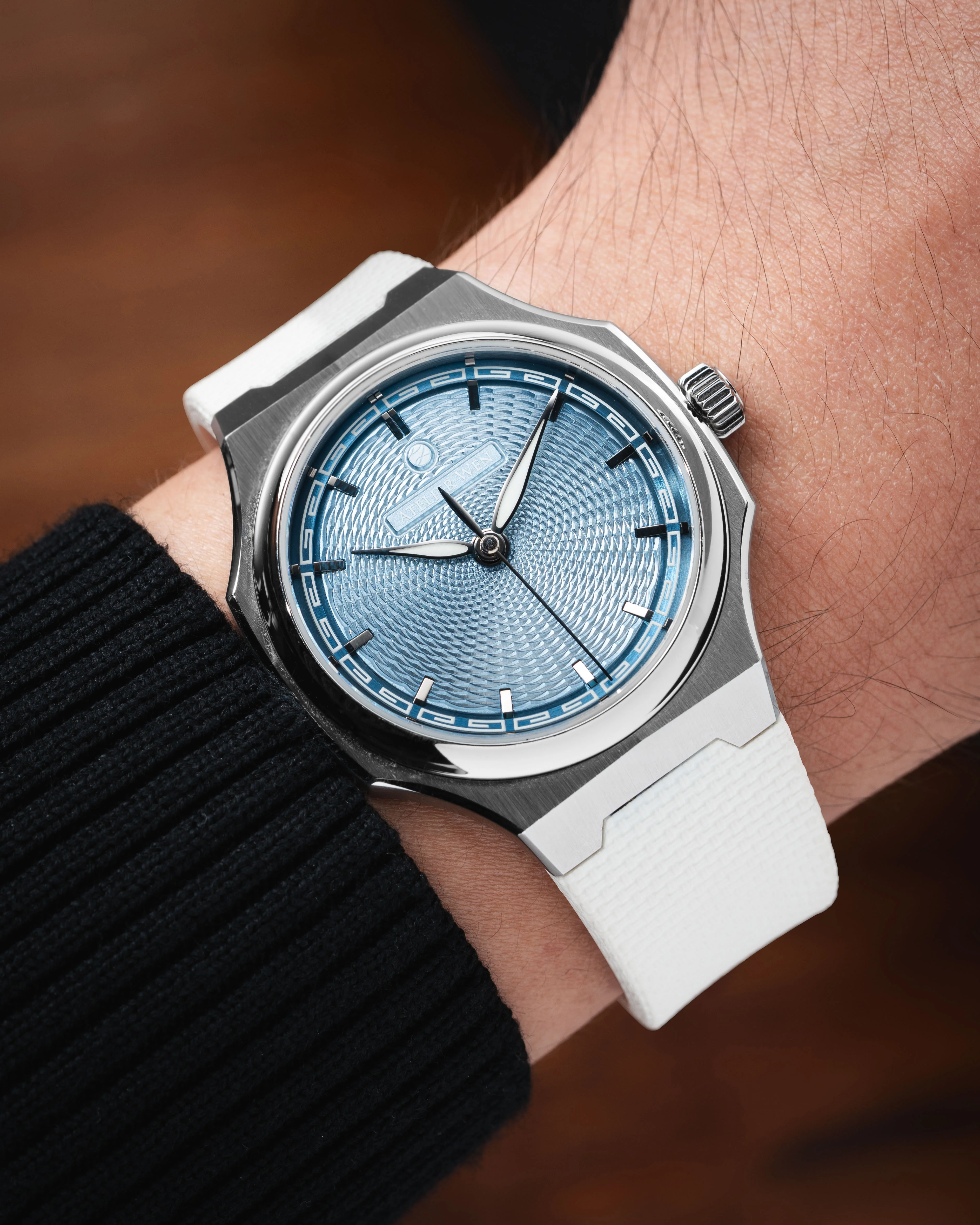 White Sailcloth CTS Rubber Strap for Atelier Wen Perception - Image 2