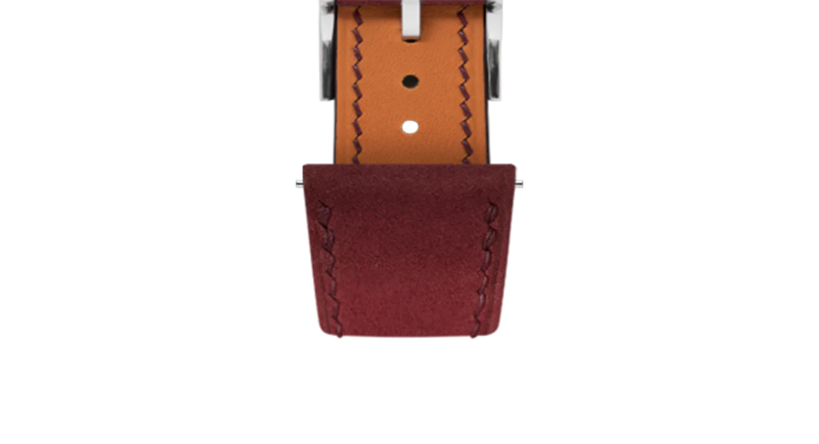 Wine Red Nubuck Slim Strap - Image 6